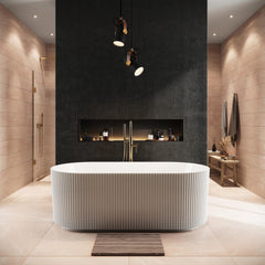 Scudo Labyrinth Fluted Freestanding Bath