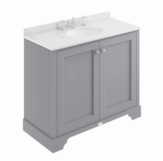 bayswater 2 door cabinet 1000 grey white marble