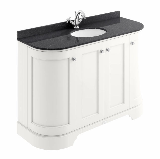 bayswater 1200 curved cabinet white