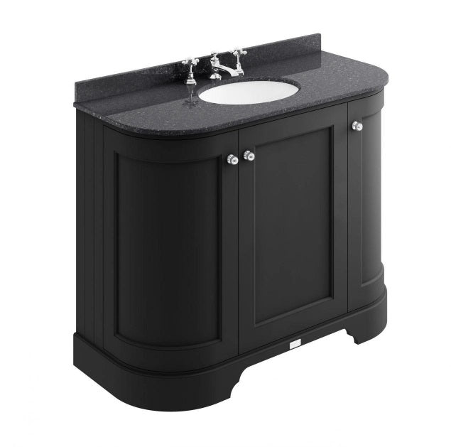 bayswater curved cabinet black