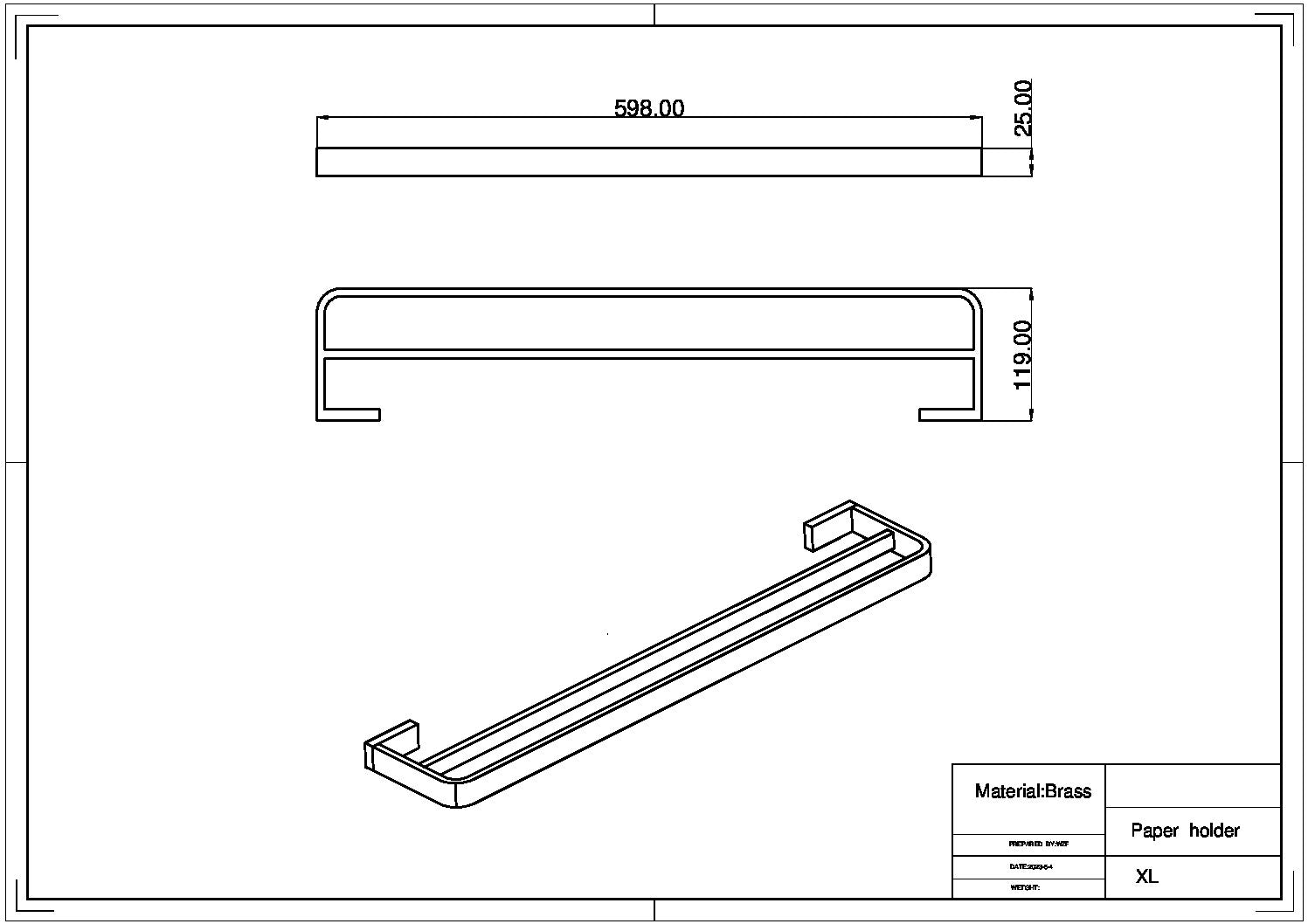 Scudo Monza Double Towel Rail