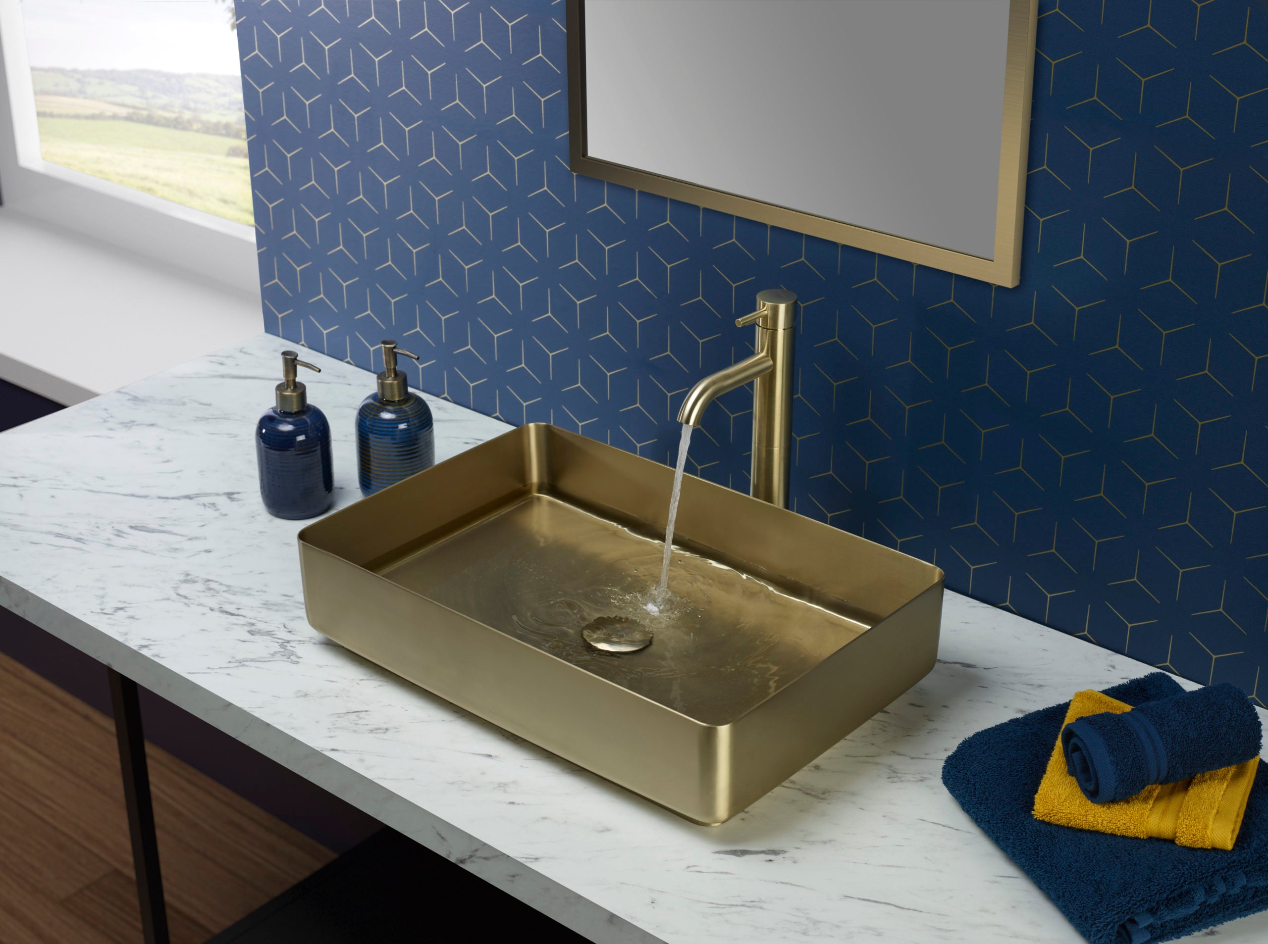 Jtp VOS Rectangular Counter Top Basin