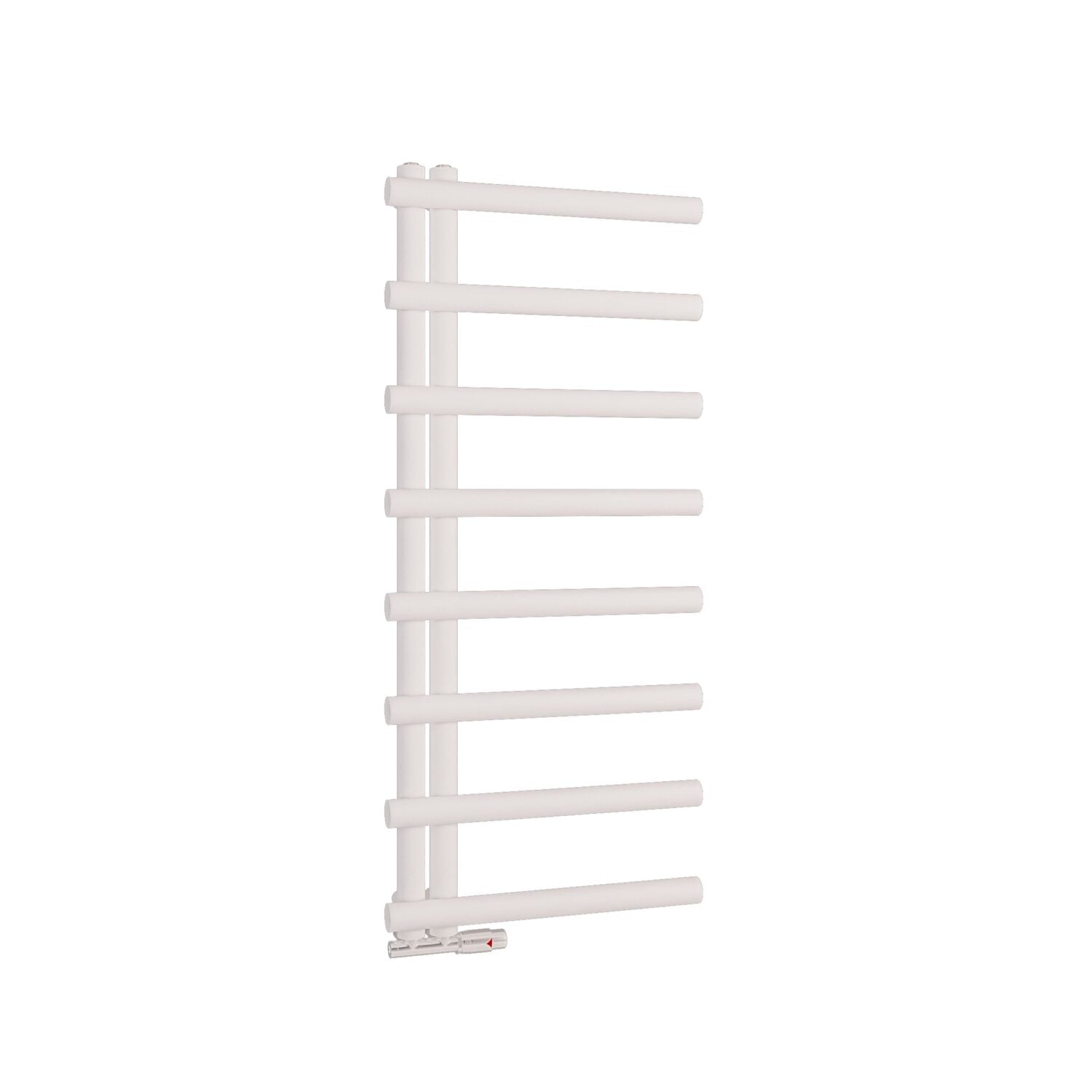 white open arm towel radiator