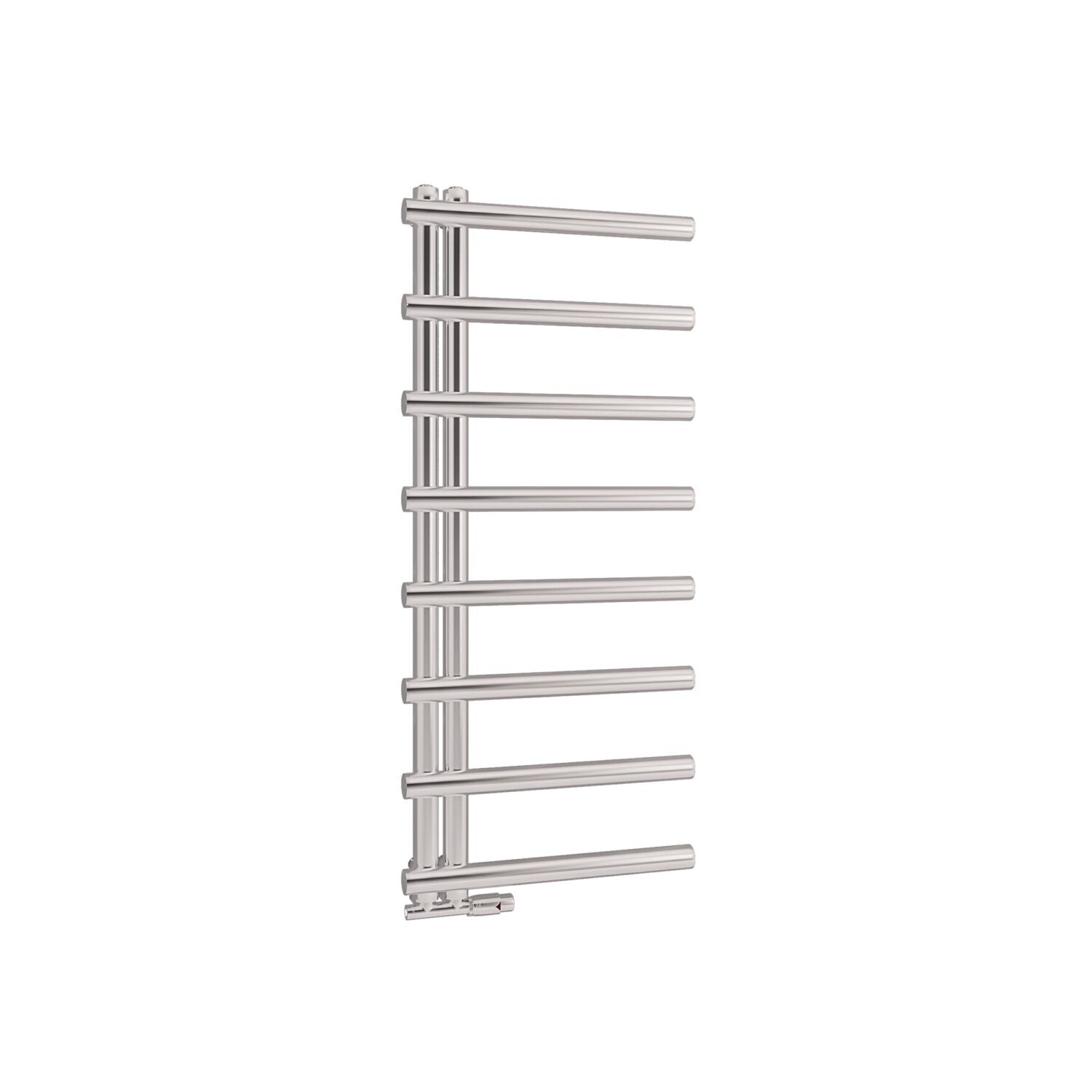 Chrome open arm towel radiator 