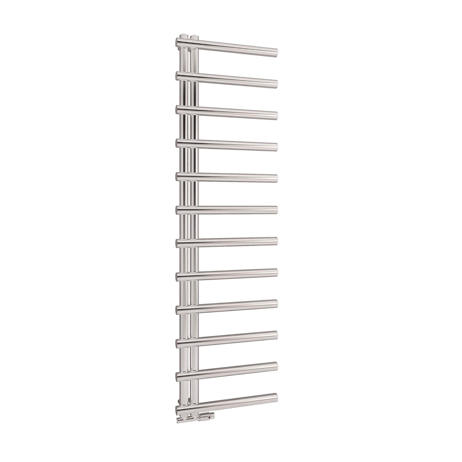 tall chrome open arm towel radiator