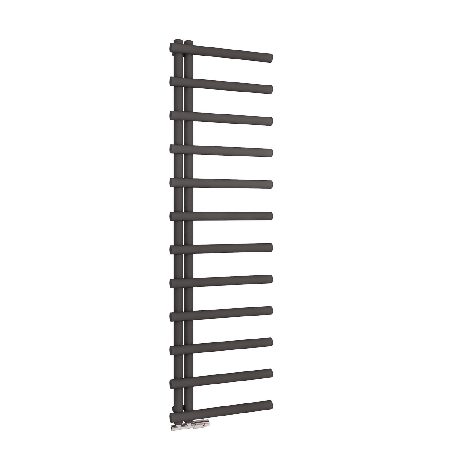 tall anthracite grey open arm towel radiator