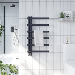 anthracite grey open arm towel radiator