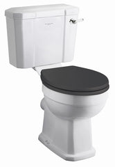 Fitzroy comfort height close coupled wc black seat