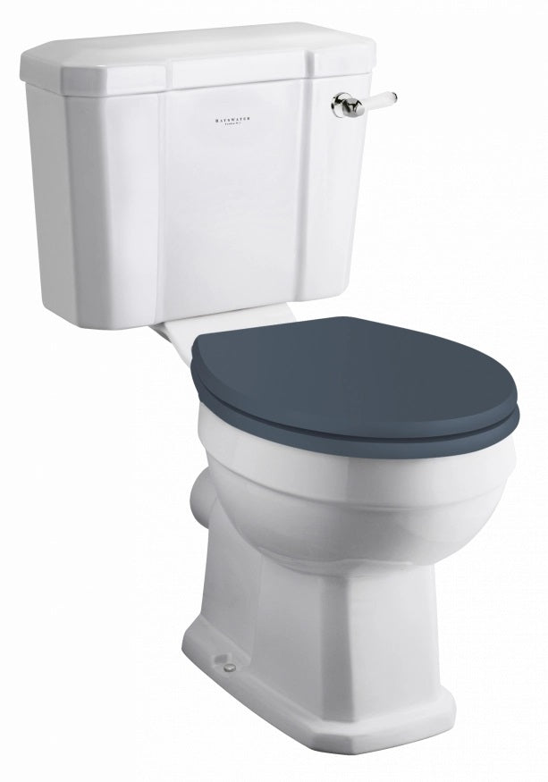 Fitzroy comfort height close coupled wc blue seat