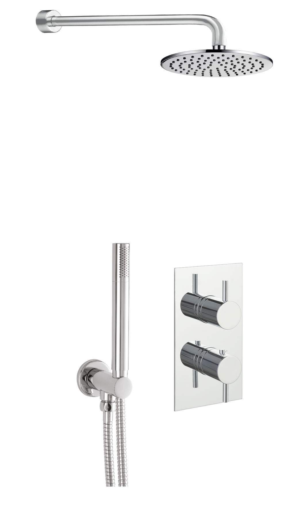 Jtp Florence Shower Pack - 2 outlet shower valve with overhead shower and hand shower set.