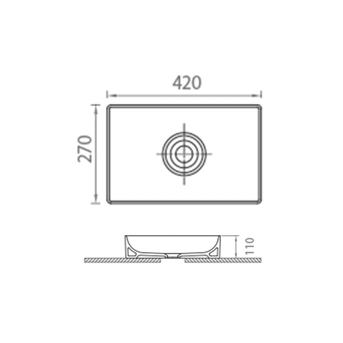 Scudo Stance Counter Top Basin (3 sizes)