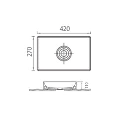 Scudo Stance Counter Top Basin (3 sizes)