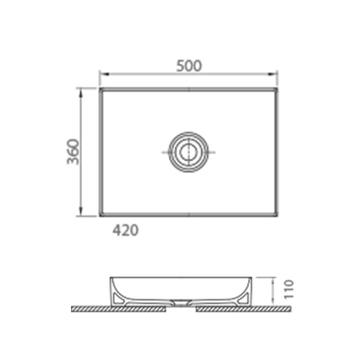 Scudo Stance Counter Top Basin (3 sizes)