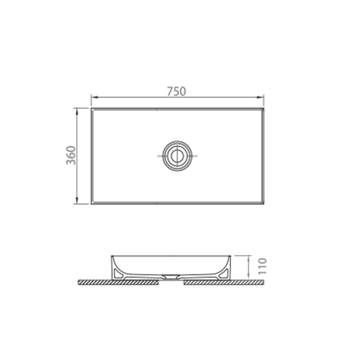 Scudo Stance Counter Top Basin (3 sizes)