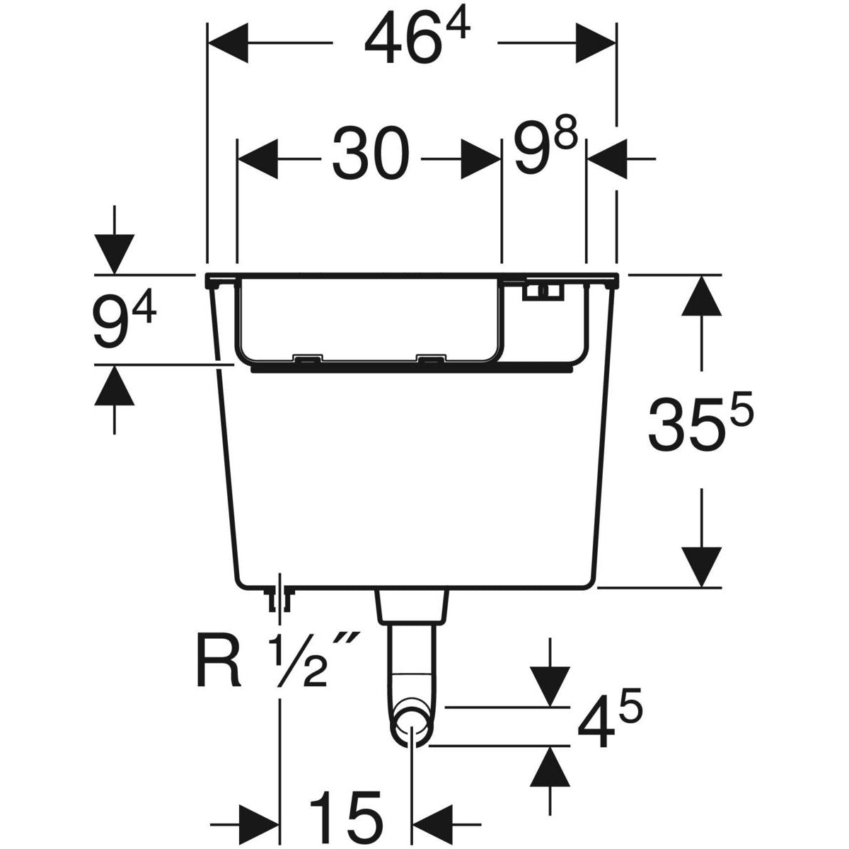 Geberit low-height furniture cistern