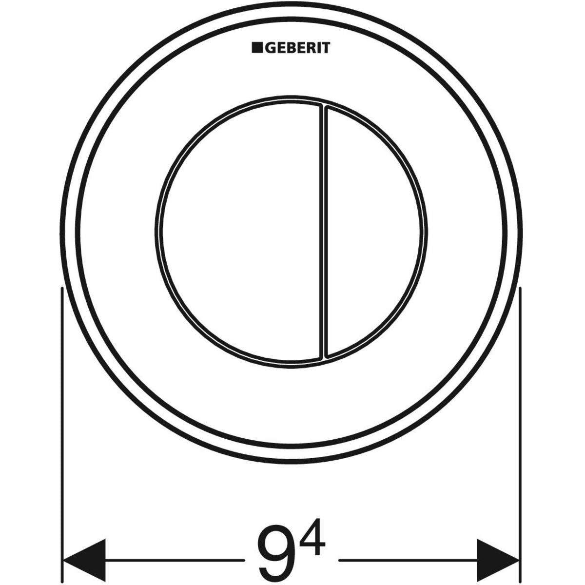 Geberit Type01 remote flush button, pneumatic, concealed actuator