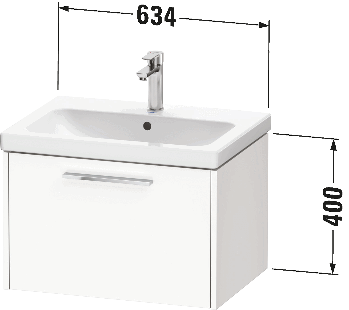 basin unit image with dimensions