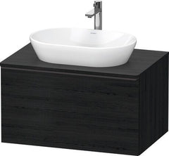 Black wood grain effect unit and countertop