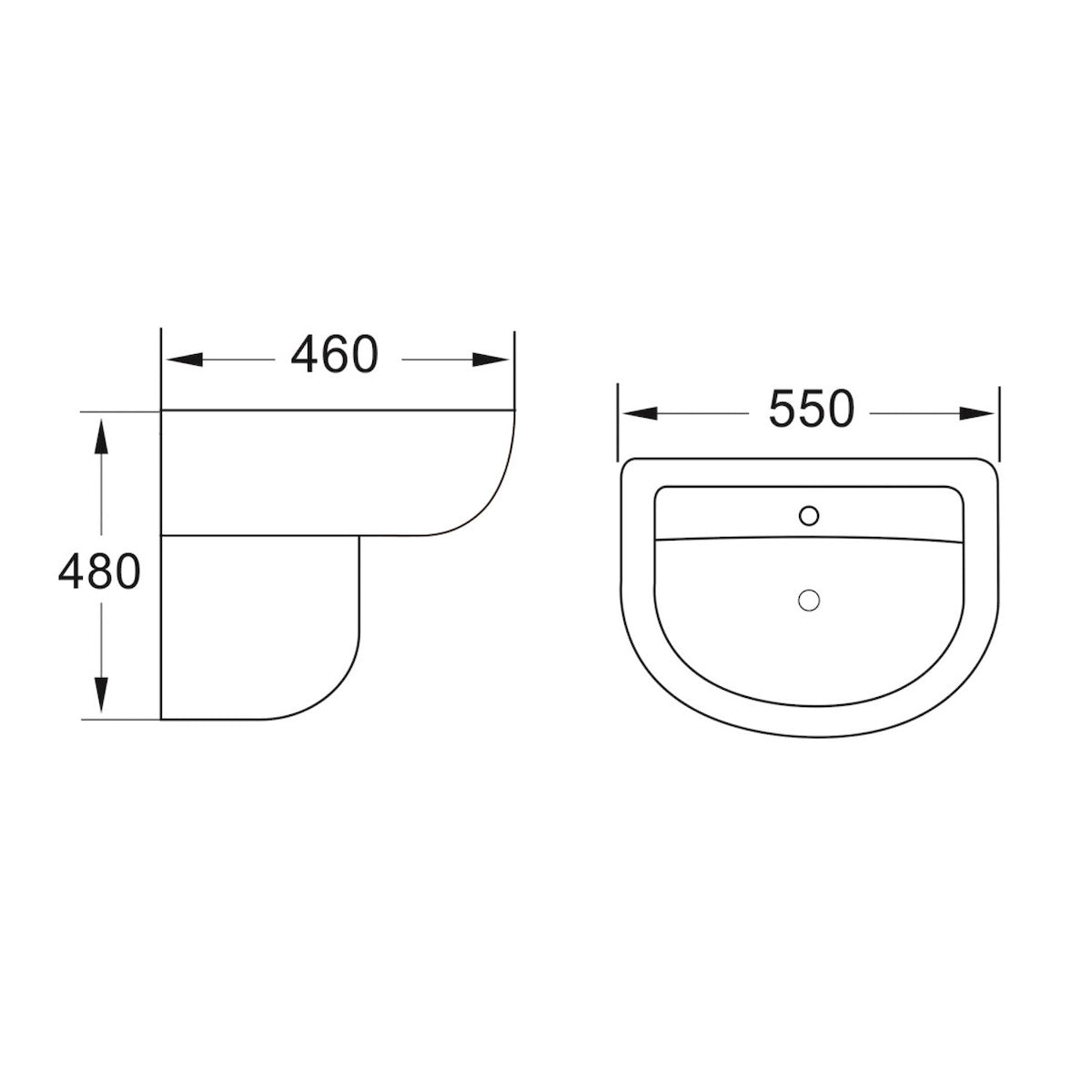 Scudo Deia/Belini 550mm Basin