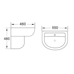 Scudo Deia/Belini 550mm Basin