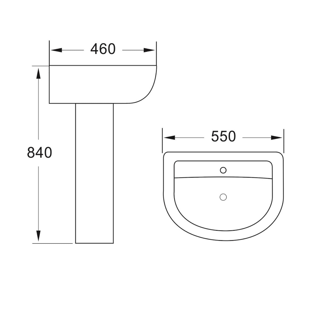 Scudo Deia/Belini 550mm Basin