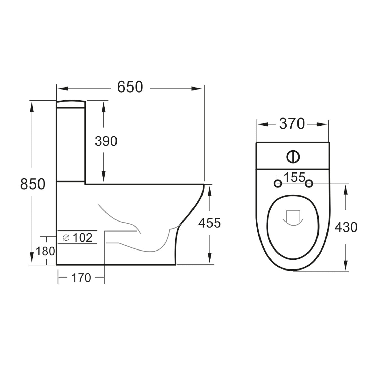 Scudo Deia Rimless Comfort Height  Close Coupled Toilet
