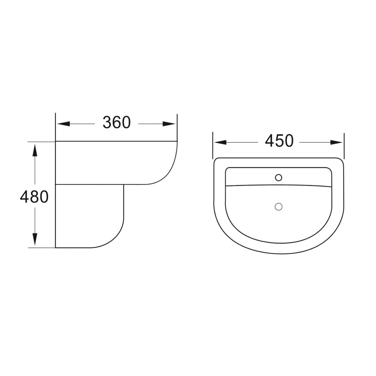 Scudo Deia/Belini 450mm Basin