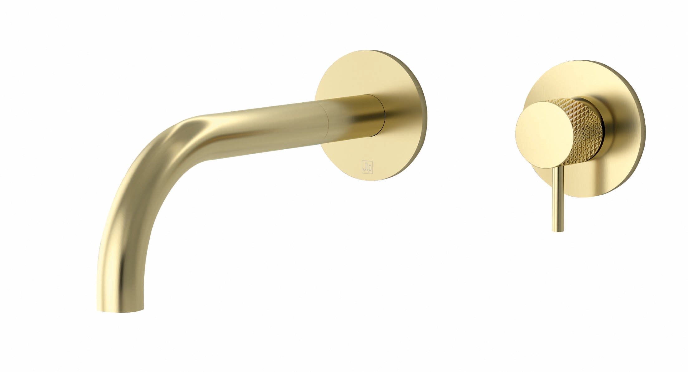 JTP Vos wall mounted brushed brass mixer designer handle