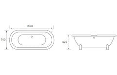 Errwood Double Ended Freestanding Bath