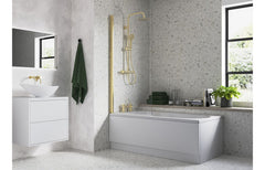 Rudyard Single Straight Bath Screen (4 Colours)