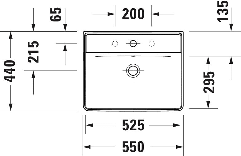 Duravit D-Neo basin 550 x 440