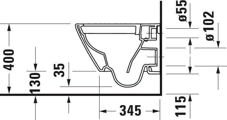 Duravit D-Neo Wall Mounted Toilet Compact - Invisible Fixings