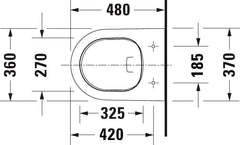 Duravit D-Neo Wall Mounted Toilet Compact - Invisible Fixings