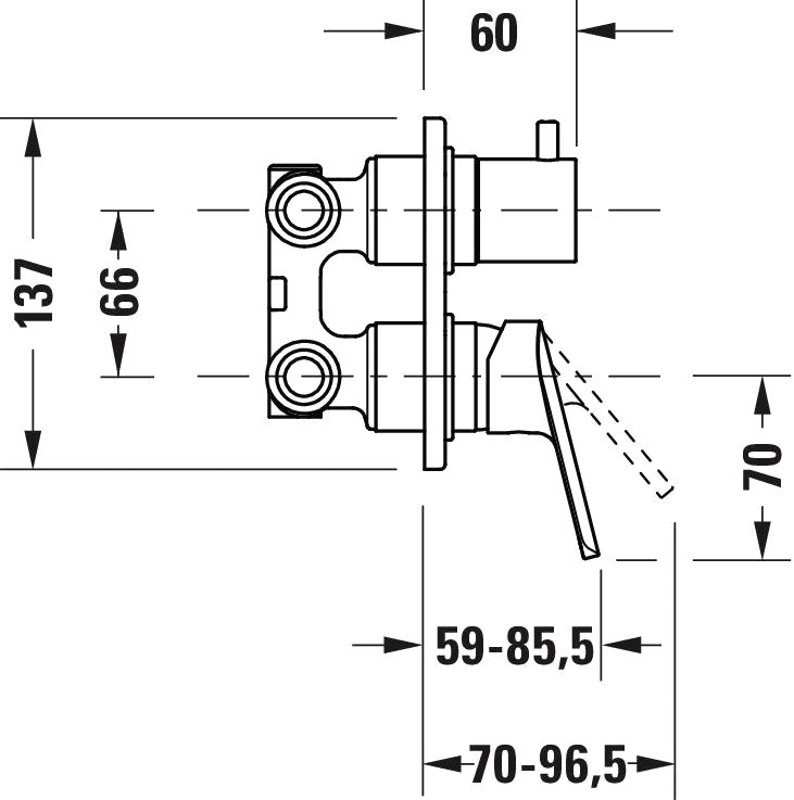 Duravit No.1  Single Lever Shower Mixer Concealed Set with Diverter