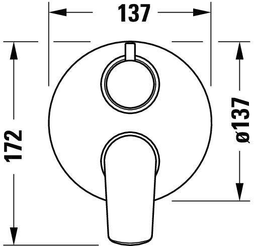 Duravit No.1  Single Lever Shower Mixer Concealed Set with Diverter