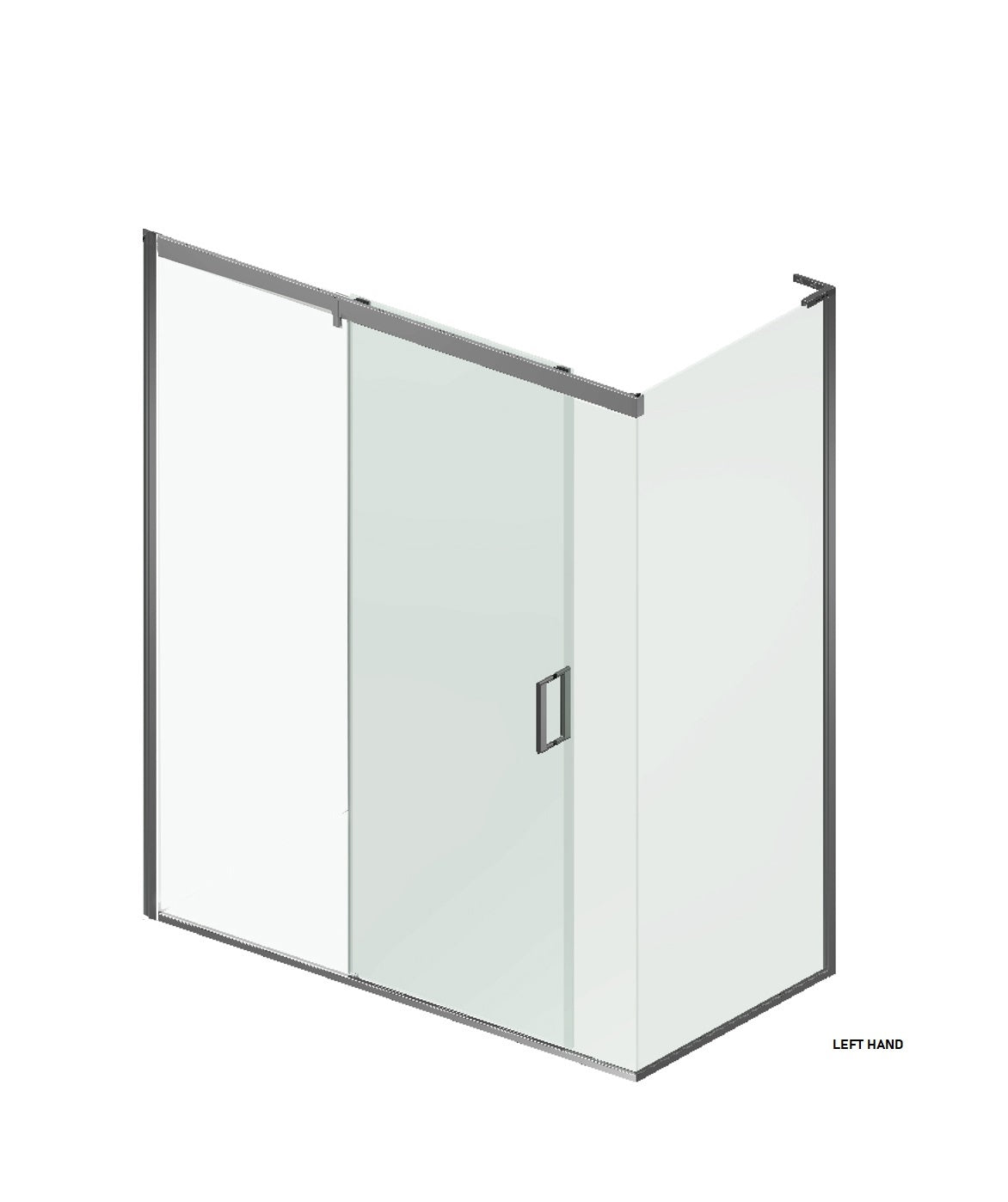 Matki Eauzone Slider for Corner - Brushed Steel