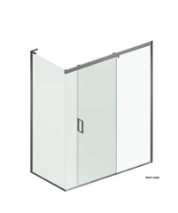 Matki Eauzone Slider for Corner - Brushed Steel