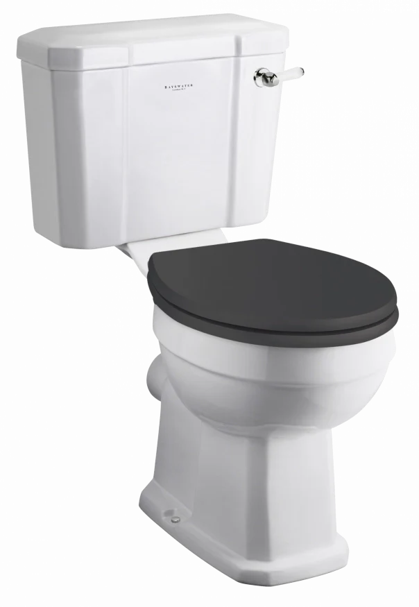 Fitzroy close coupled wc black seat