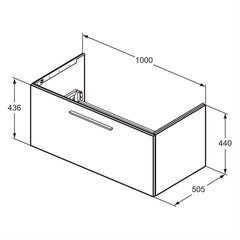 Ideal Standard i.life B 1000mm 1 Drawer Wall Hung Vanity Unit