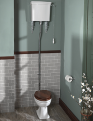 Silverdale Loxley High Level Toilet Pan and Cistern