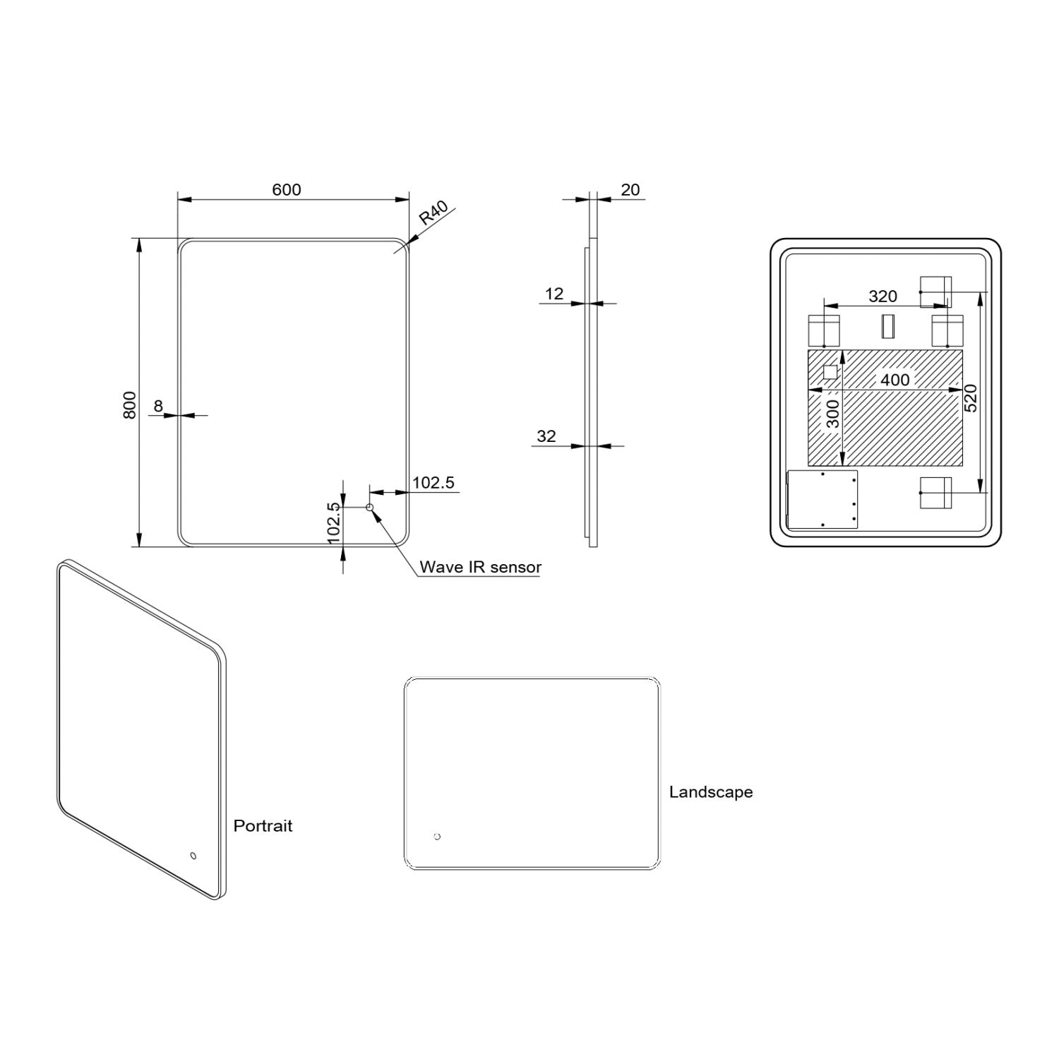 Scudo Alfie Soft Edge LED mirror