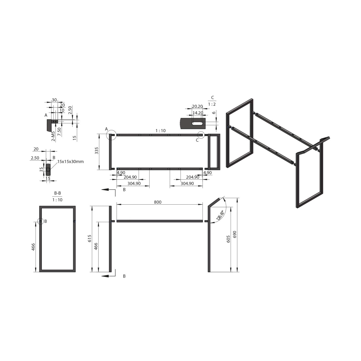 Scudo Muro Black Universal Frame