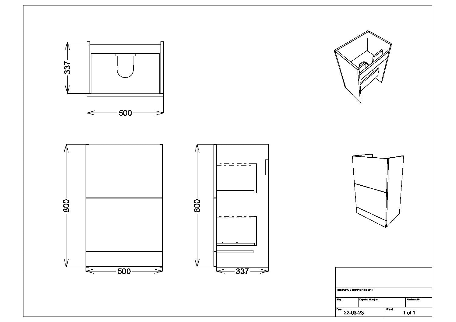 Scudo Muro Plus 500 Floorstanding Cabinet  Reduced Depth