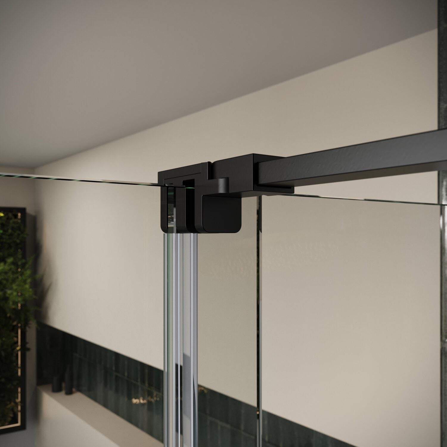 matte black shower screen fittings