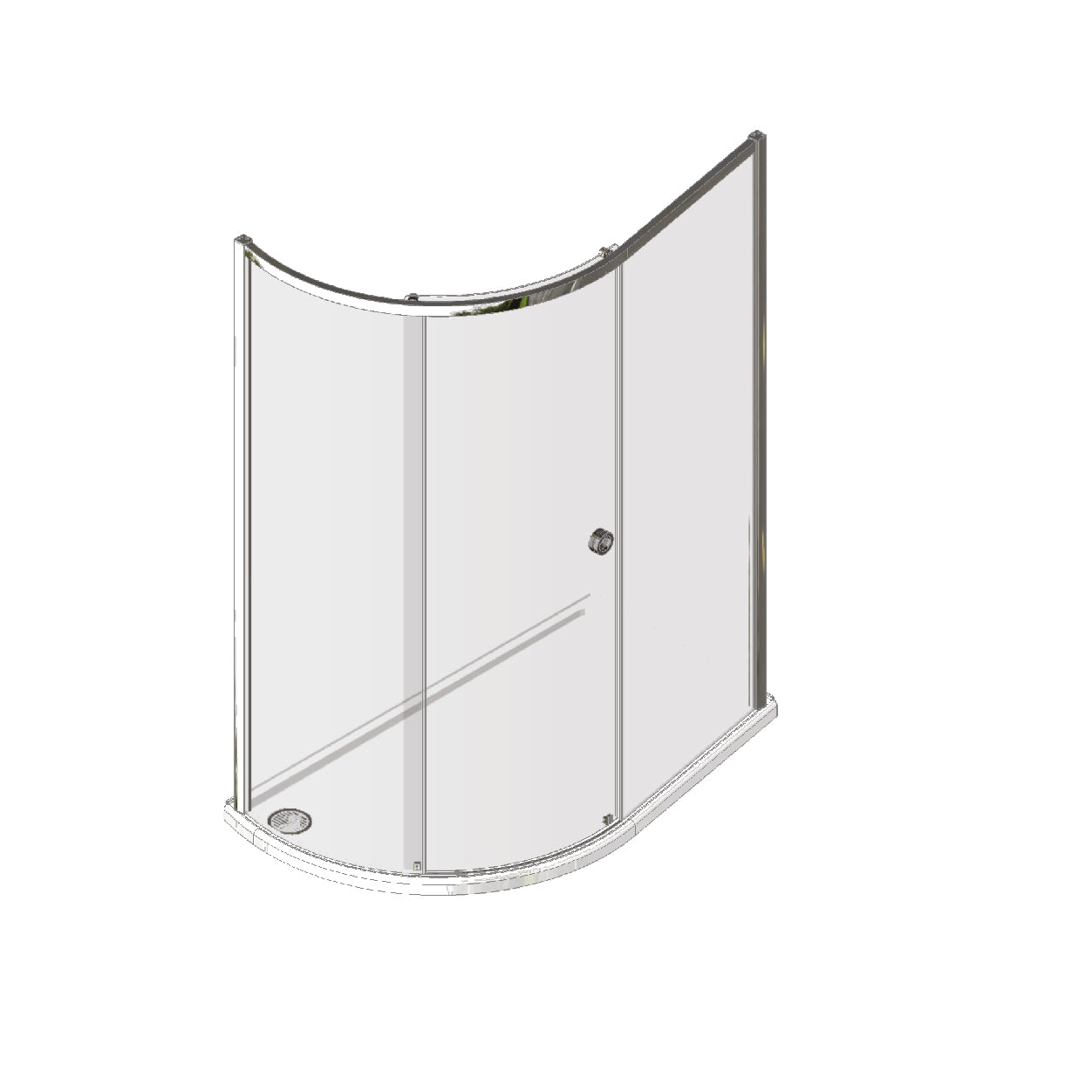 Matki Radiance Curved enclosure - Integrated Tray