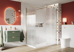 Scudo S8 Fluted Glass Wetroom Screen