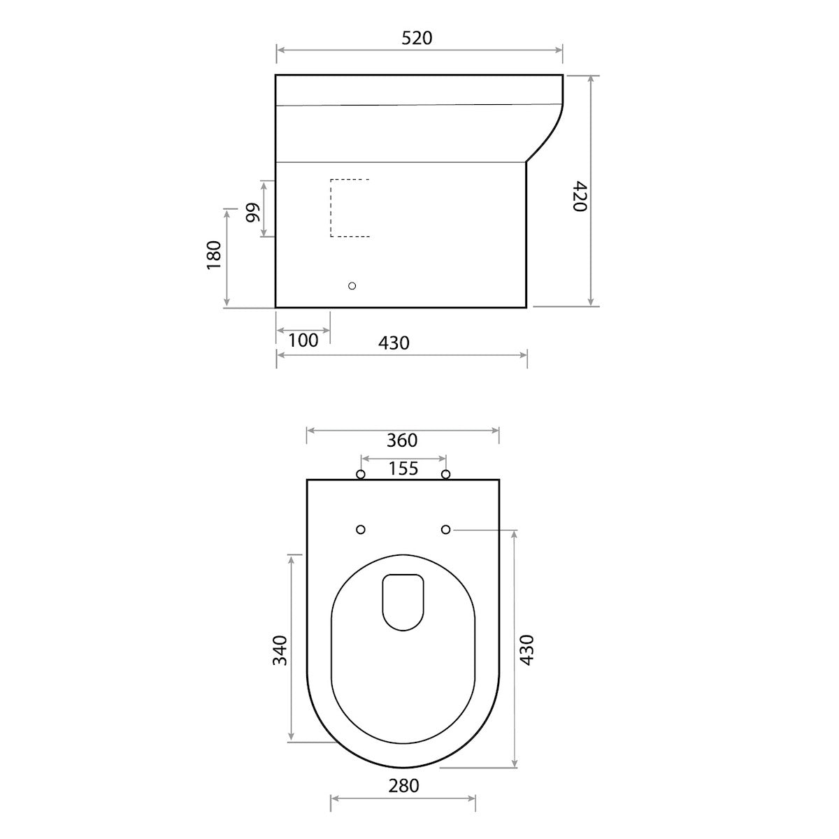 Scudo Spa Back to Wall Toilet