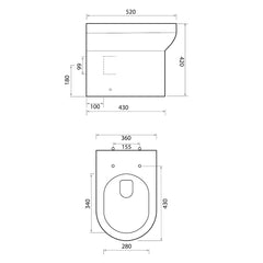 Scudo Spa Back to Wall Toilet