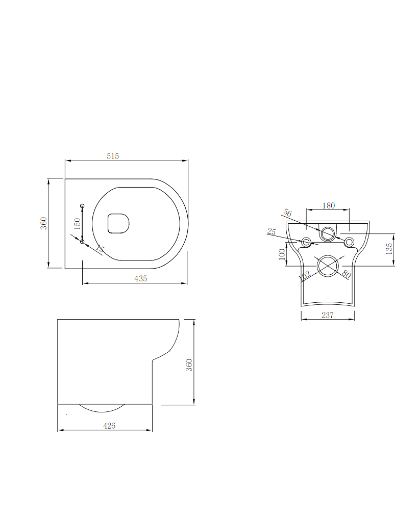 Scudo Spa Wall Hung Toilet