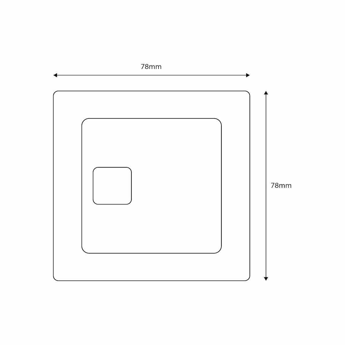 Scudo Square Dual Flush Button